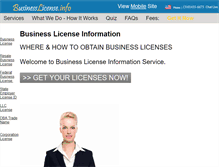 Tablet Screenshot of businesslicense.info